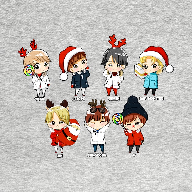 KPOP BTS CHIBI CHRISTMAS by LySaTee